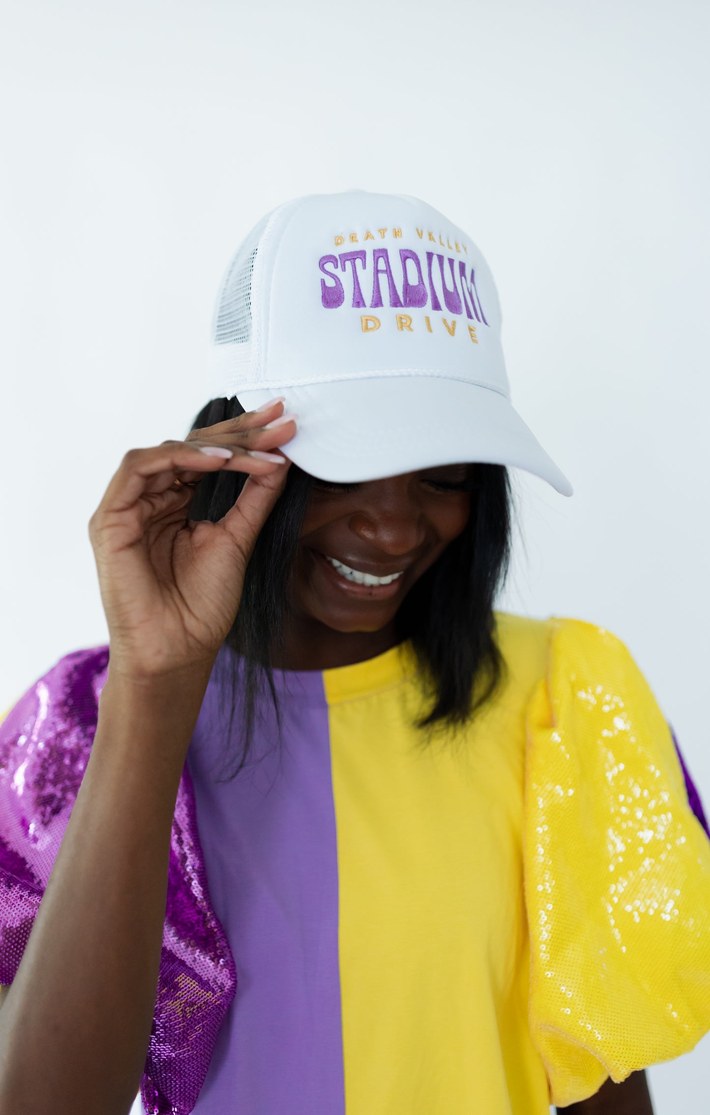 Trucker Hat- White - Honeybee's Louisiana Local Threads