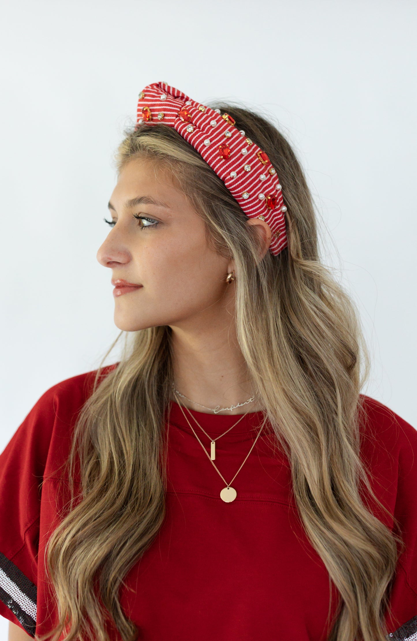 Crimson Red Stripe - Honeybee's Louisiana Local Threads