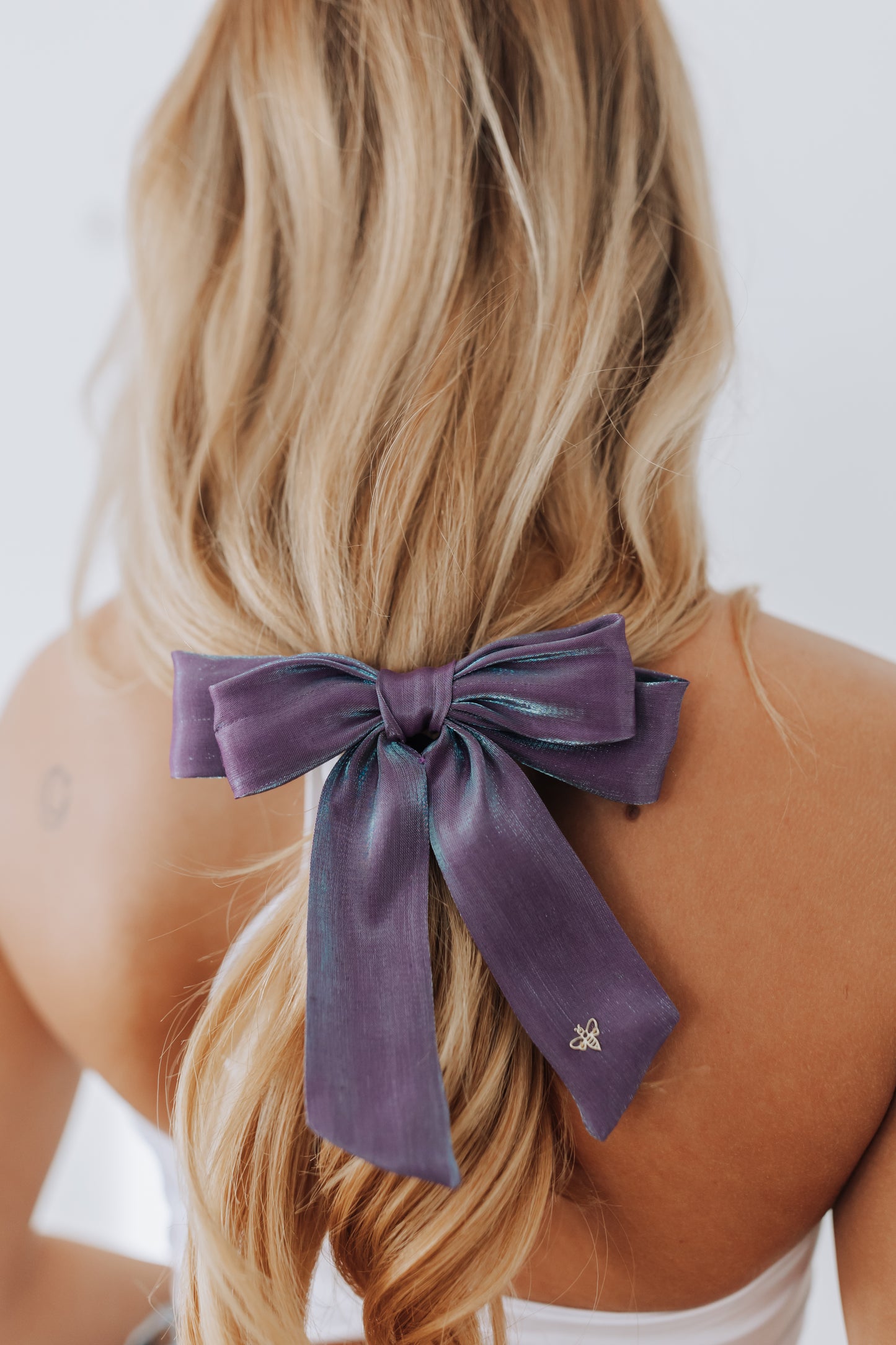 Coco- Luxe Bow Plum - Honeybee's Louisiana Local Threads