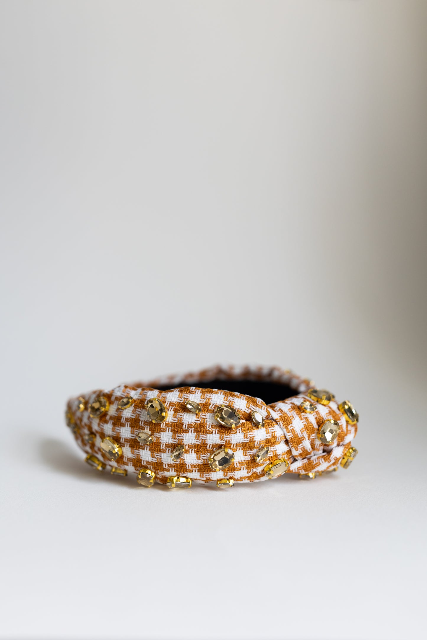 Houndstooth Plaid Knotted Headband - Honeybee's Louisiana Local Threads