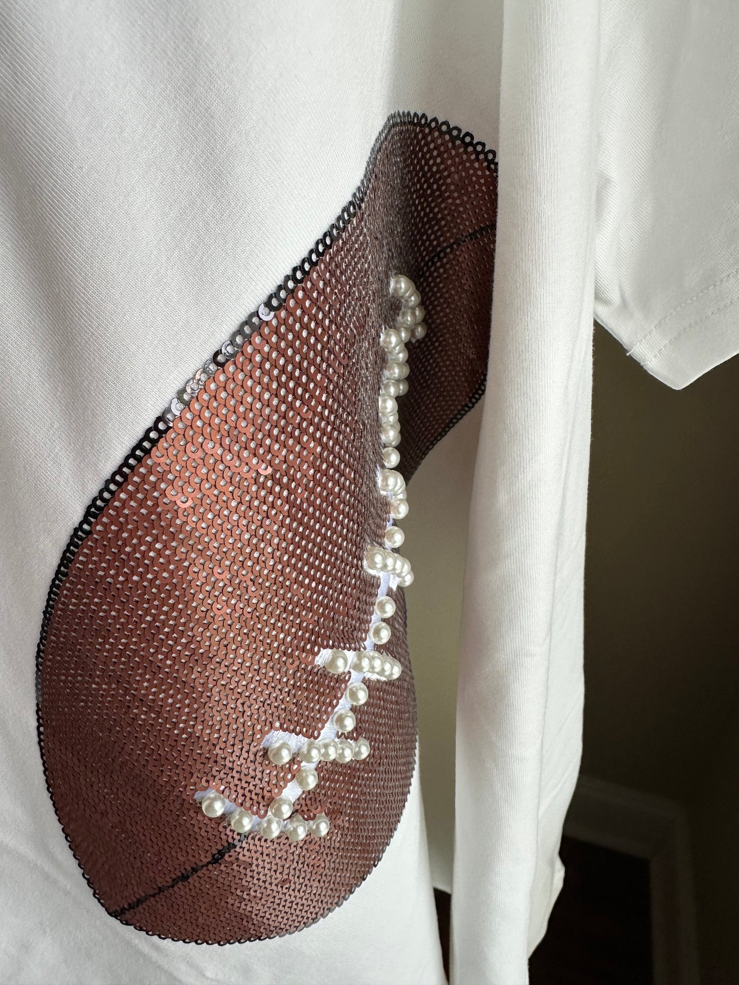 Sparkle Football T-Shirt - Honeybee's Louisiana Local Threads