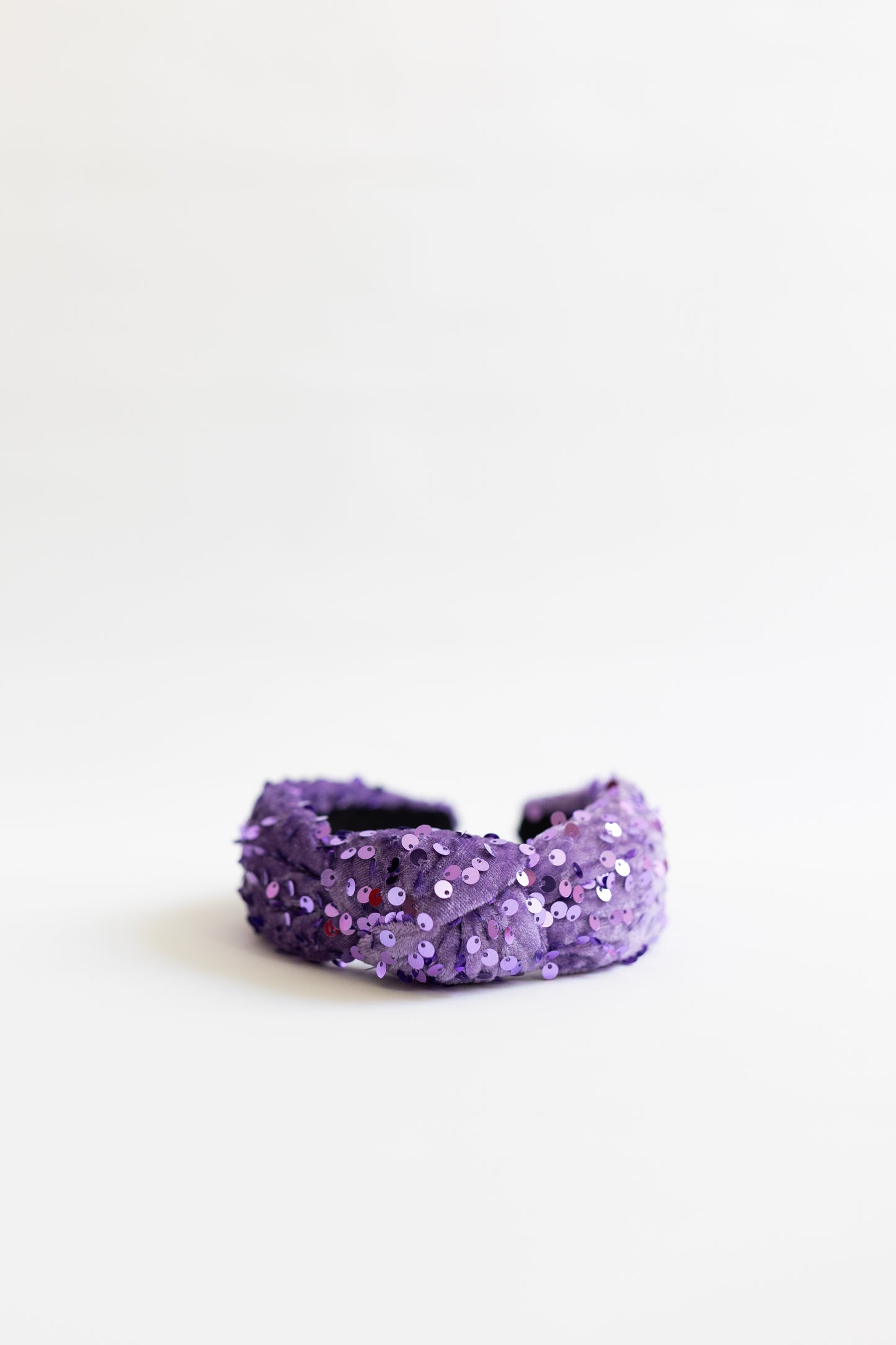 Purple Sequin Knotted Headband - Honeybee's Louisiana Local Threads