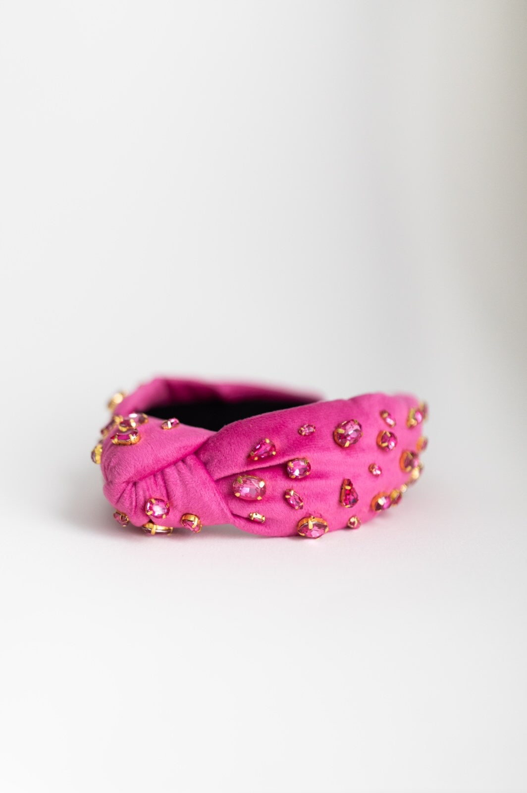 Magenta Embellished Knotted Headband - Honeybee's Louisiana Local Threads