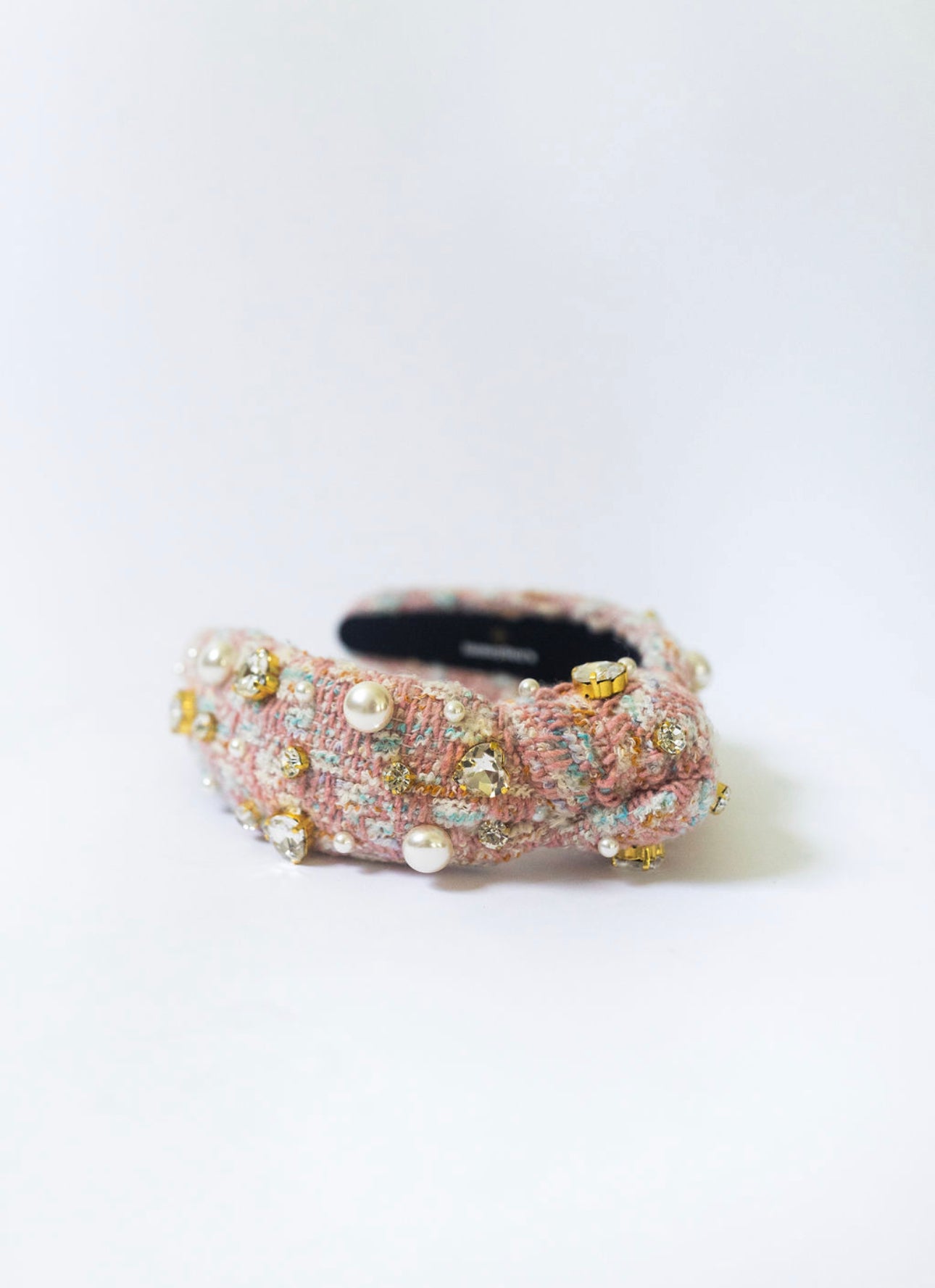 Pastel Tweed Embellished Headband - Honeybee's Louisiana Local Threads
