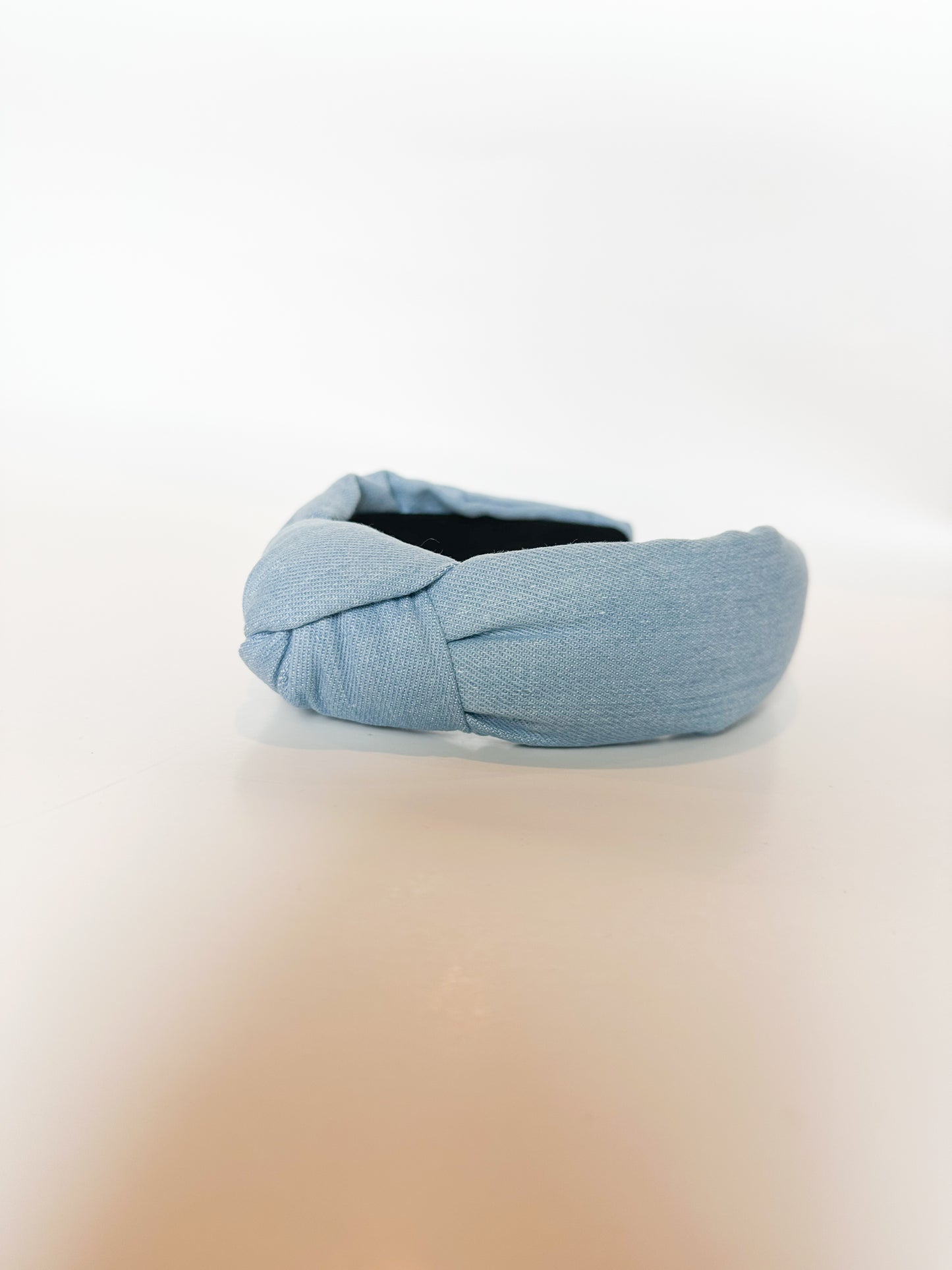Light washed denim knotted headband - Honeybee's Louisiana Local Threads