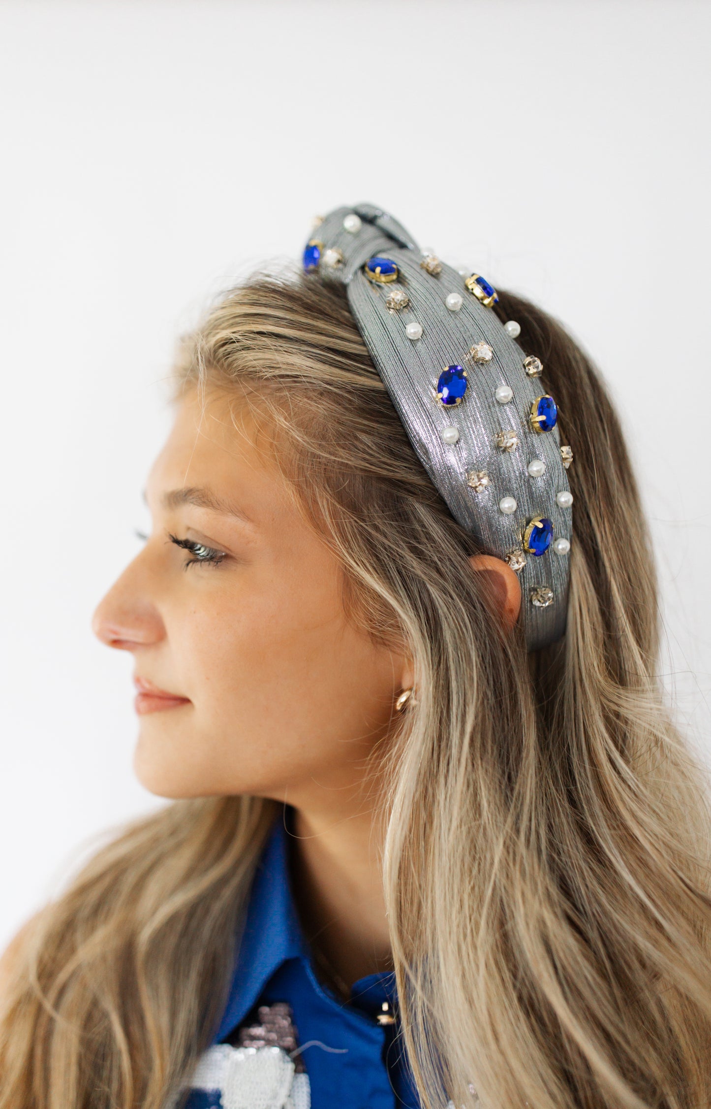 Silver + Blue - Honeybee's Louisiana Local Threads