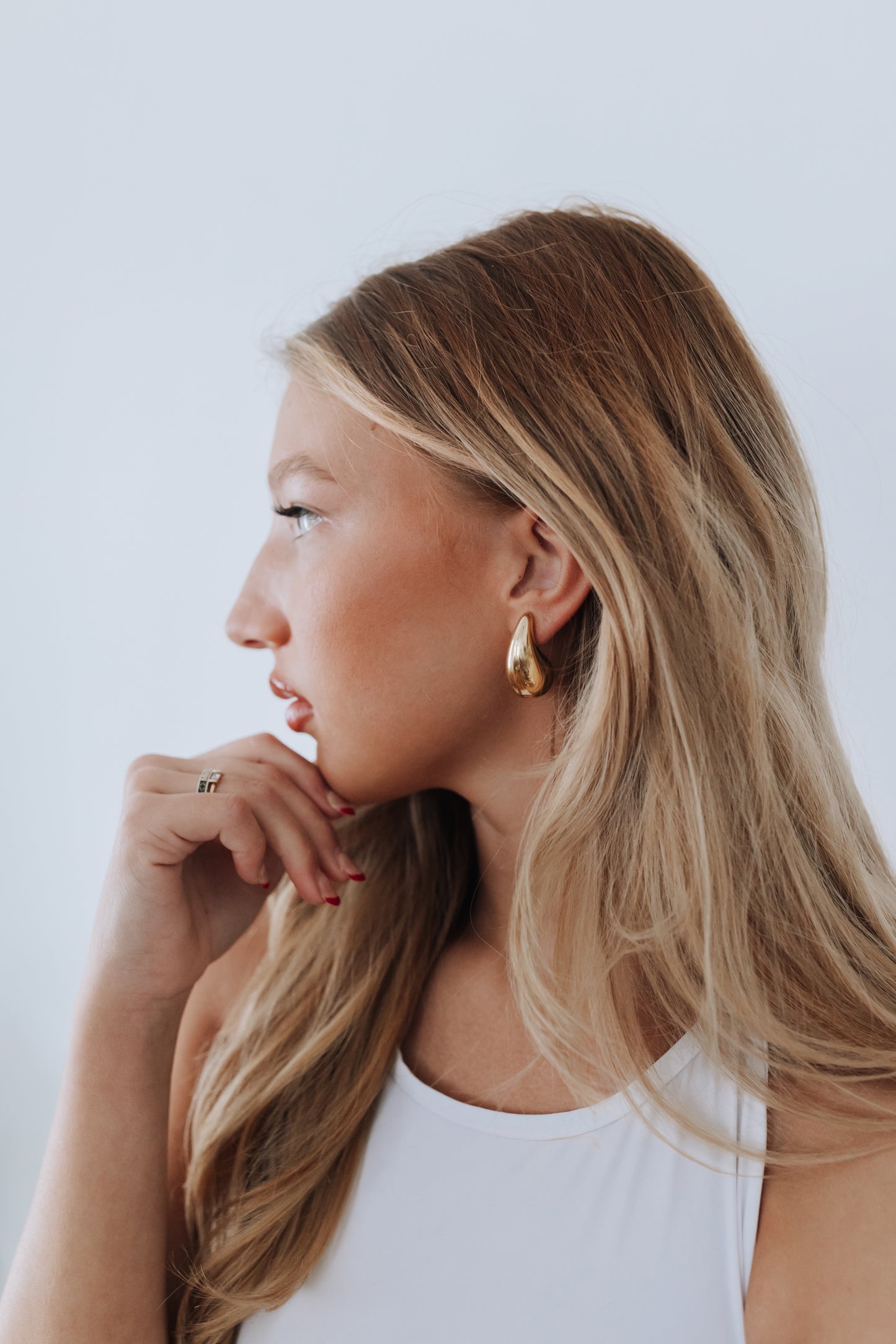 Tear Drop Golden Earring - Honeybee's Louisiana Local Threads