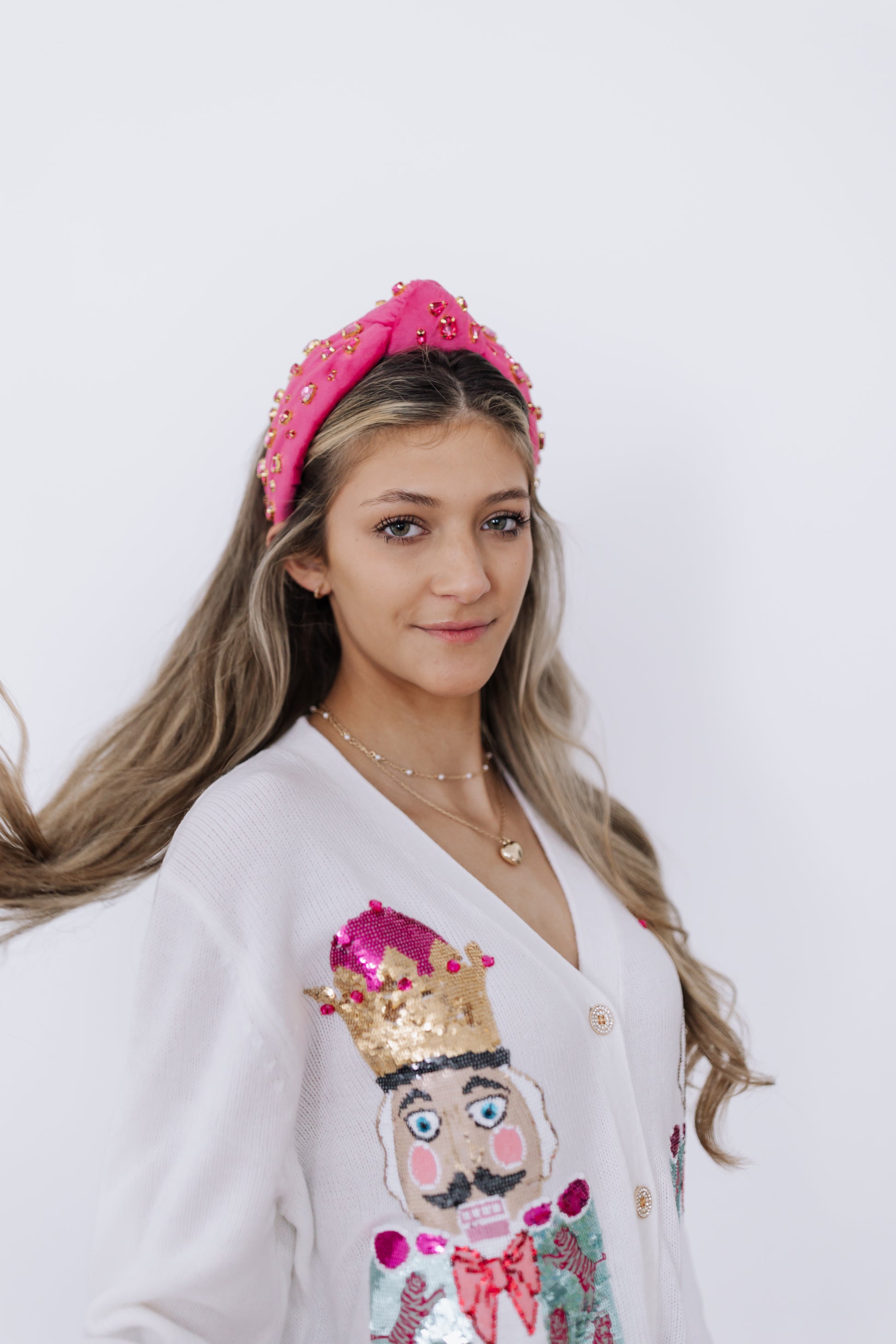 Magenta Embellished Knotted Headband - Honeybee's Louisiana Local Threads