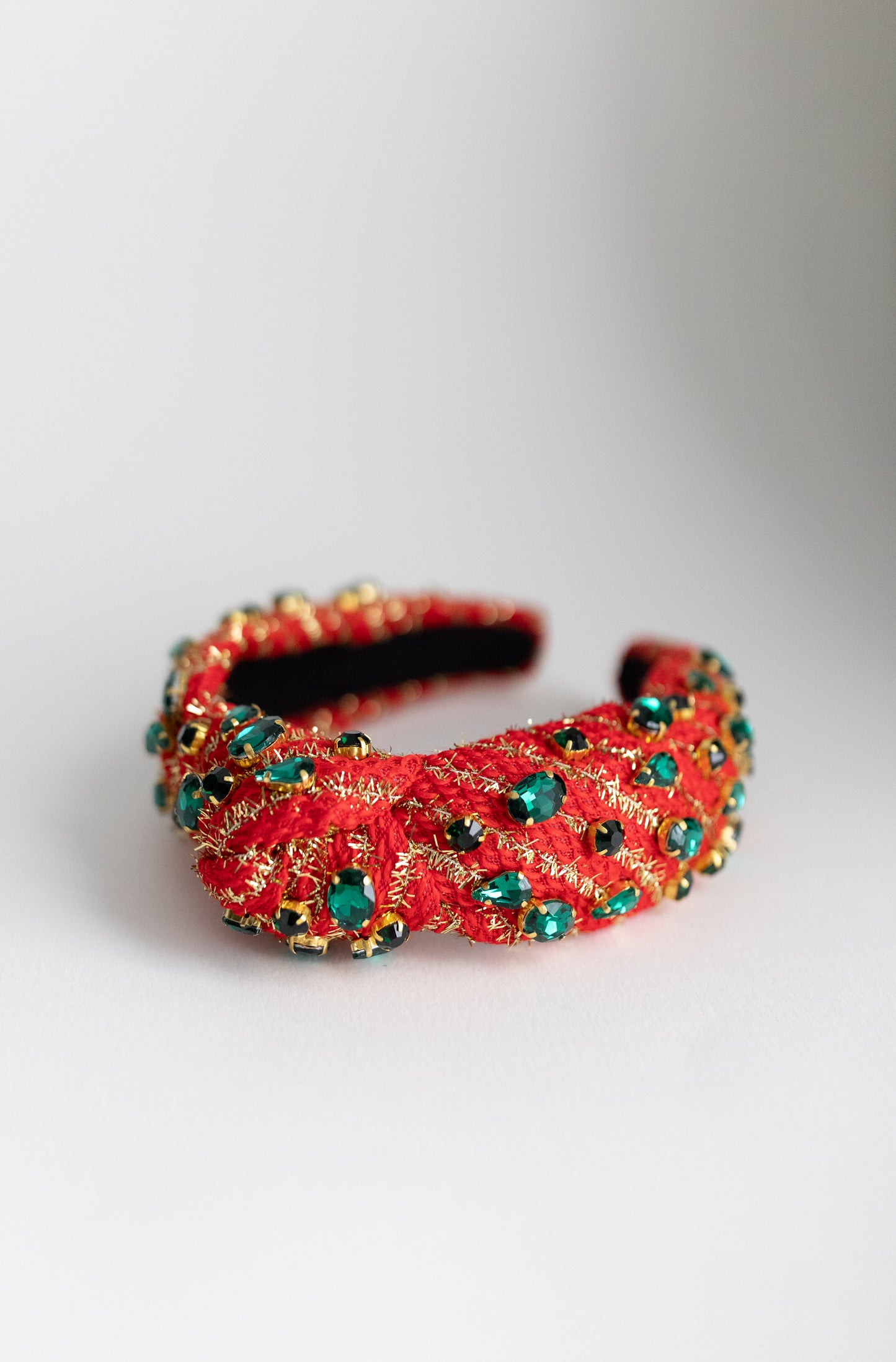 Gold Tinseled Embellished Knotted Headband - Honeybee's Louisiana Local Threads