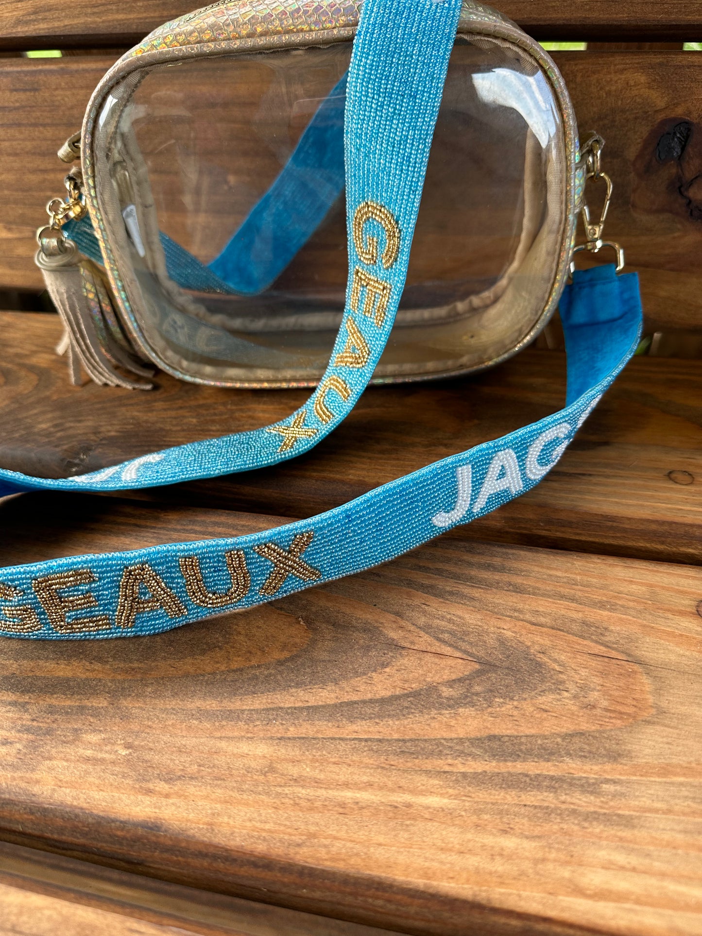 Pre-Order SU Jag Strap - Honeybee's Louisiana Local Threads