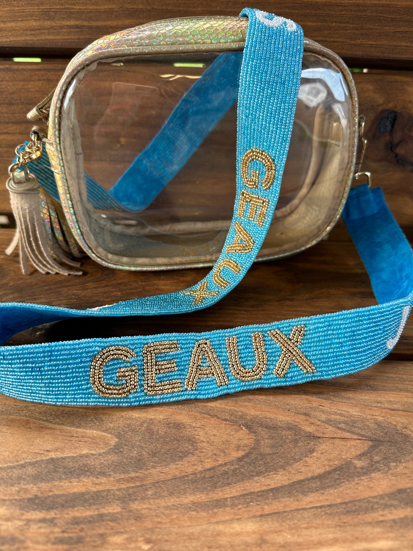Pre-Order SU Jag Strap - Honeybee's Louisiana Local Threads