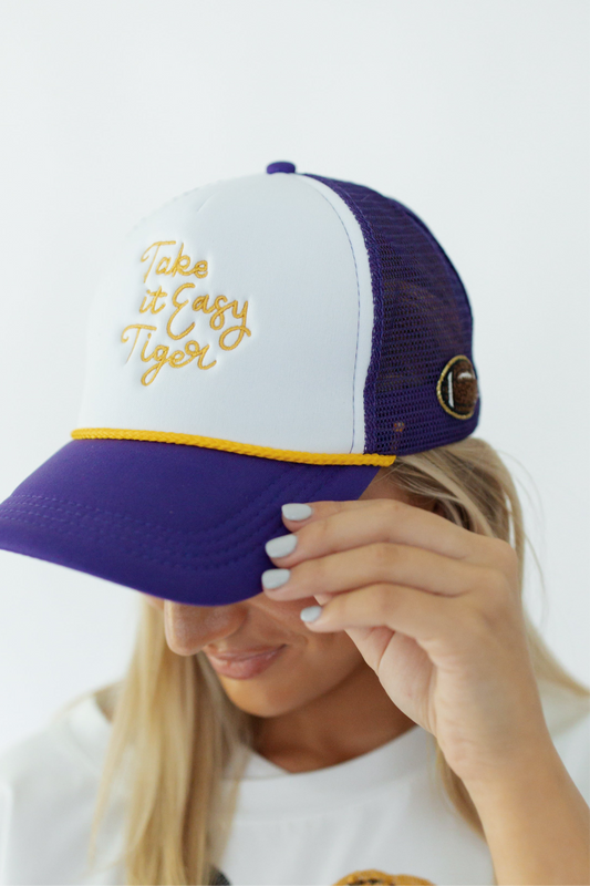 Trucker Hat-Purple - Honeybee's Louisiana Local Threads 