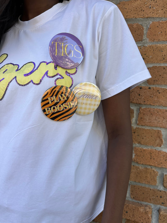 Tiger Fan Buttons