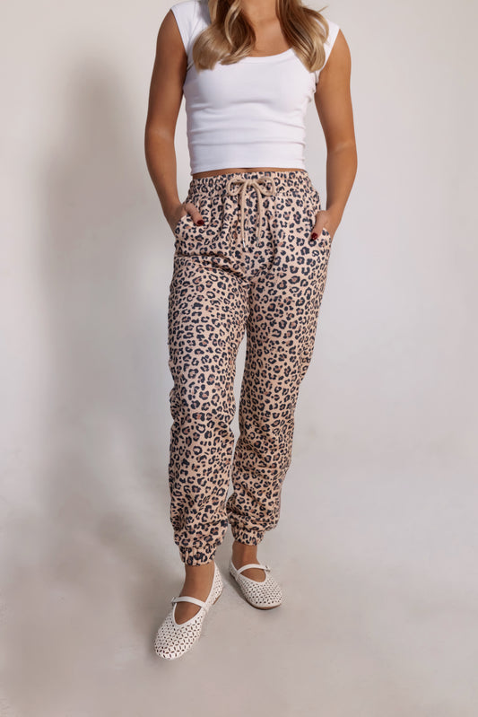 Leopard French-Terry Sweatpants