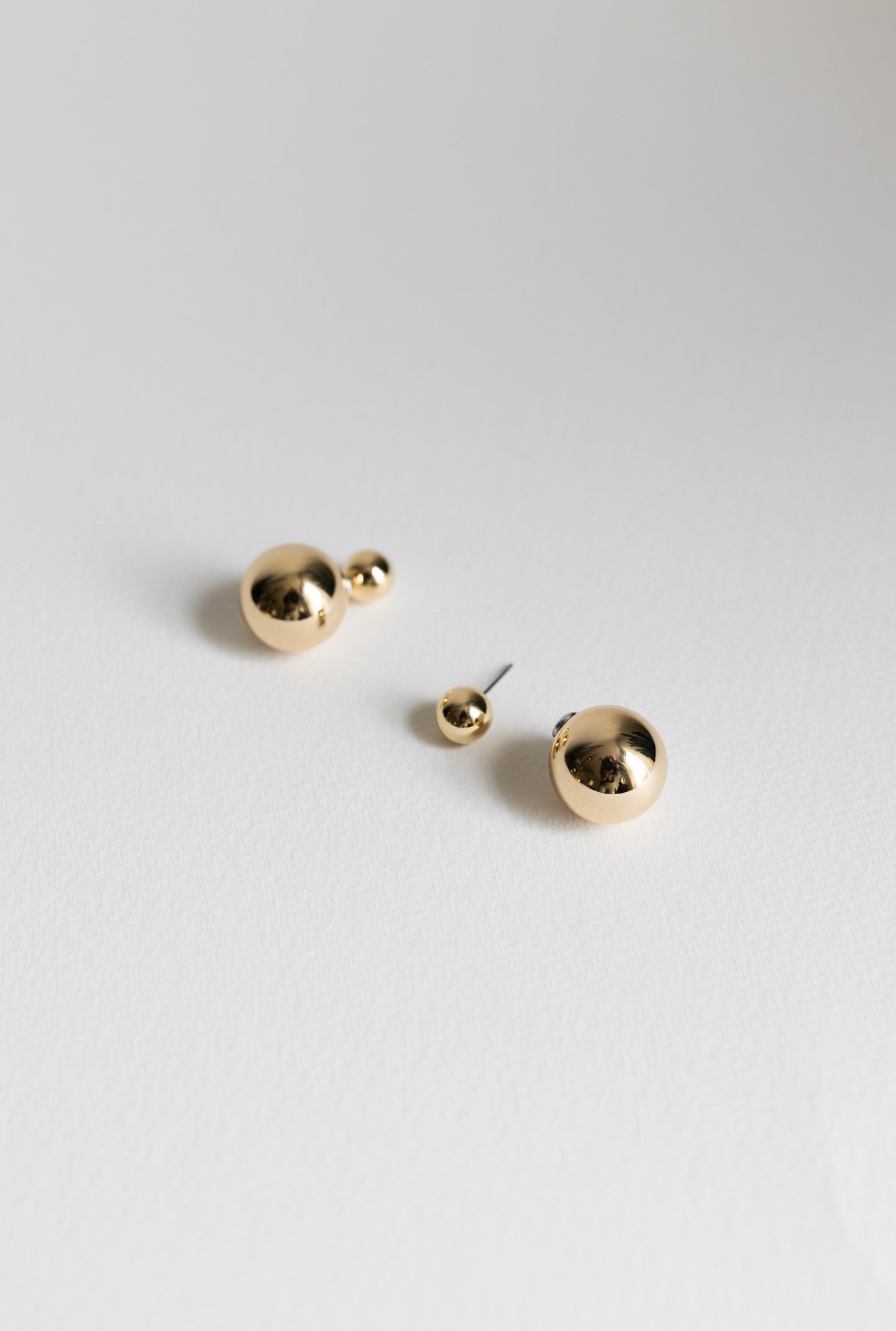 Golden Double-Ball Studs - Honeybee's Louisiana Local Threads 